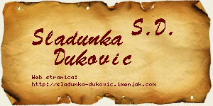 Sladunka Duković vizit kartica